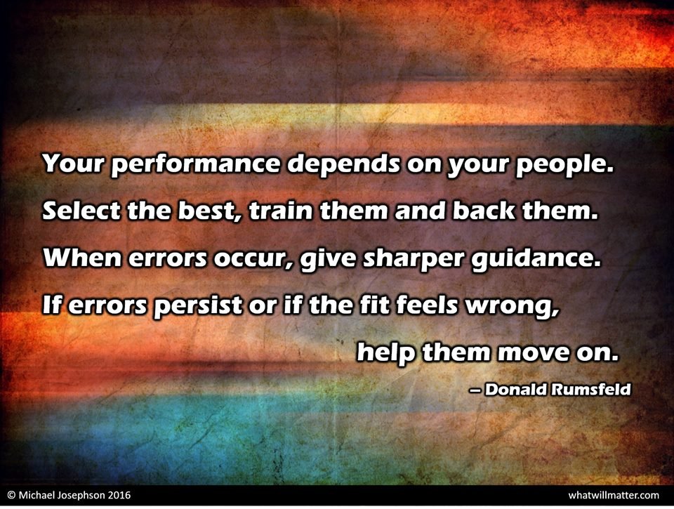 Your performance depends on your people.